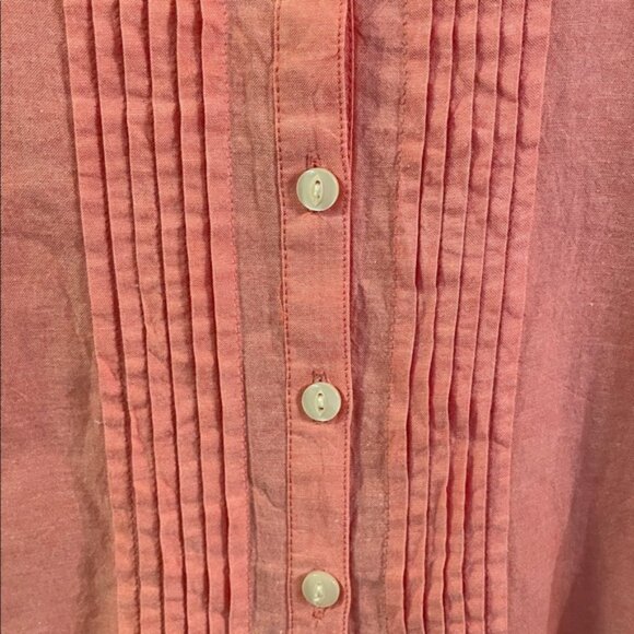 Izod Coral Button-Up Blouse - Picture 3 of 7